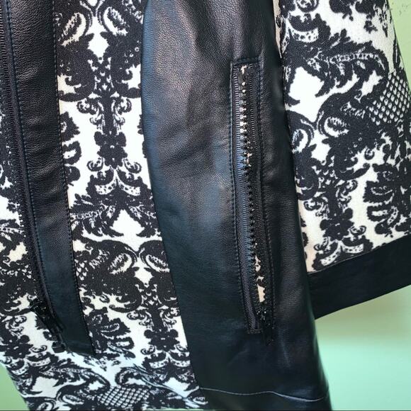 Luii Faux Leather Edgy Zipper Moto Asymmetrical Jacket Blazer Small - Picture 5 of 15